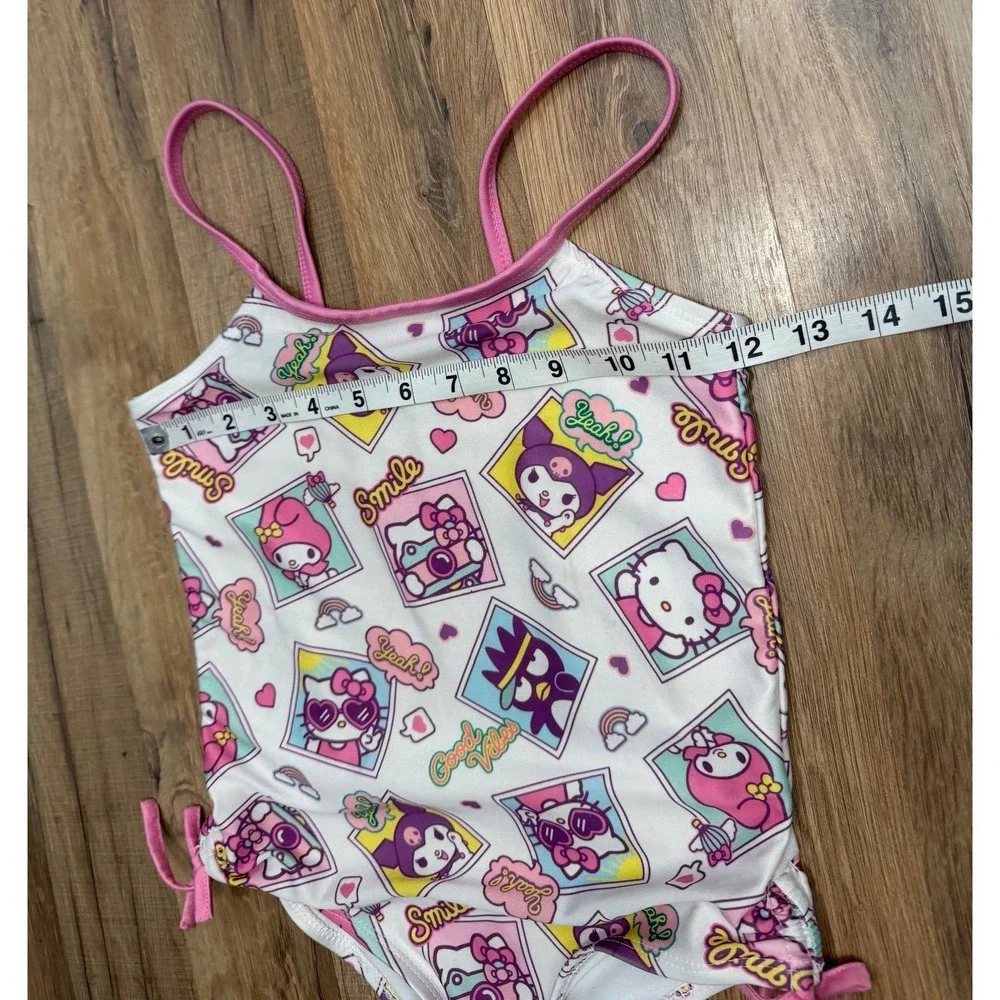 Hello Kitty & Friends Girls One Piece Swimsuit Size 10 Sanrio Pink Kawaii